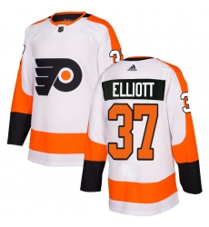 Youth Adidas Philadelphia Flyers #37 Brian Elliott Authentic White Away NHL Jersey