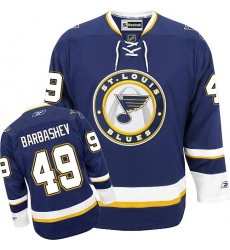 Youth Reebok St. Louis Blues #49 Ivan Barbashev Premier Navy Blue Third NHL Jersey