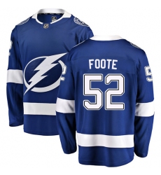 Men's Tampa Bay Lightning #52 Callan Foote Fanatics Branded Royal Blue Home Breakaway NHL Jersey