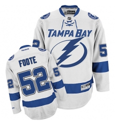 Youth Reebok Tampa Bay Lightning #52 Callan Foote Authentic White Away NHL Jersey