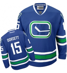 Women's Reebok Vancouver Canucks #15 Derek Dorsett Authentic Royal Blue Third NHL Jersey