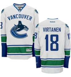 Men's Reebok Vancouver Canucks #18 Jake Virtanen Authentic White Away NHL Jersey