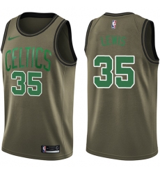 Men's Nike Boston Celtics #35 Reggie Lewis Swingman Green Salute to Service NBA Jersey