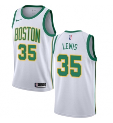 Women's Nike Boston Celtics #35 Reggie Lewis Swingman White NBA Jersey - City Edition