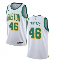 Women's Nike Boston Celtics #46 Aron Baynes Swingman White NBA Jersey - City Edition