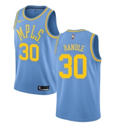 Men's Nike Los Angeles Lakers #30 Julius Randle Authentic Blue Hardwood Classics NBA Jersey