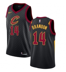 Men's Nike Cleveland Cavaliers #14 Terrell Brandon Swingman Black Alternate NBA Jersey Statement Edition