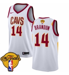 Youth Nike Cleveland Cavaliers #14 Terrell Brandon Authentic White 2018 NBA Finals Bound NBA Jersey - Association Edition