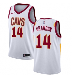 Youth Nike Cleveland Cavaliers #14 Terrell Brandon Authentic White Home NBA Jersey - Association Edition