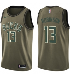 Men's Nike Milwaukee Bucks #13 Glenn Robinson Swingman Green Salute to Service NBA Jersey