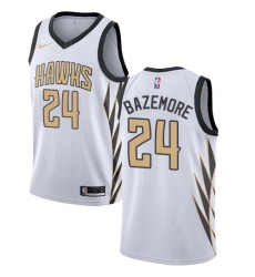 Youth Nike Atlanta Hawks #24 Kent Bazemore Swingman White NBA Jersey - City Edition