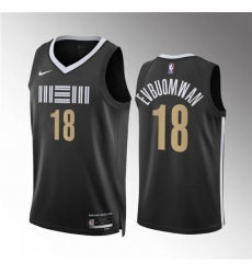 Men's Memphis Grizzlies #18 Tosan Evbuomwan Black 2023-24 City Edition Stitched Jersey