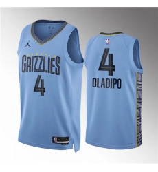 Men's Memphis Grizzlies #4 Victor Oladipo Blue Statement Edition Stitched Jersey