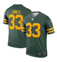 Men's Green Bay Packers #33 Aaron Jones Nike Green Alternate Legend Player Jersey