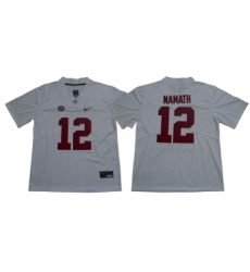 Alabama Crimson Tide 12 Joe Namath White Nike College Football Jersey