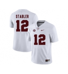 Alabama Crimson Tide 12 Ken Stabler White College Football Jersey