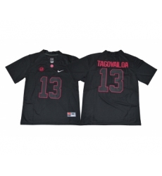 Alabama Crimson Tide 13 Tua Tagovailoa Black College Football Jersey