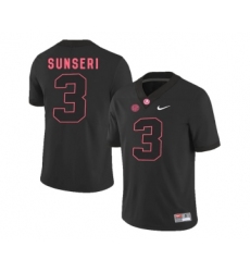 Alabama Crimson Tide 3 Vinnie Sunseri Black College Football Jersey