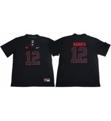 Crimson Tide #12 Joe Namath Blackout Limited Stitched NCAA Jersey