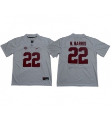 Crimson Tide #22 Najee Harris White Limited Stitched NCAA Jersey