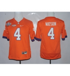 Clemson Tigers 4 Deshaun Watson Orange 1975-1978 Fuller Youth College Jersey