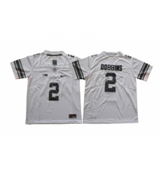 Ohio State Buckeyes 2 J.K. Dobbins White Youth College Football Jersey