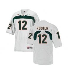 Miami Hurricanes 12 Malik Rosier White College Football Jersey