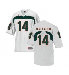 Miami Hurricanes 14 Vinny Testaverde White College Football Jersey