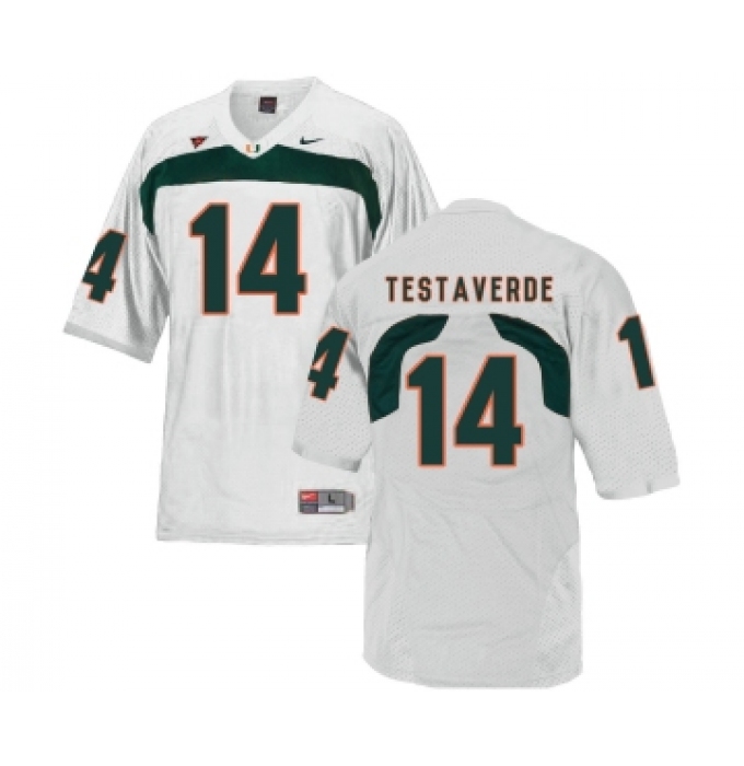 Miami Hurricanes 14 Vinny Testaverde White College Football Jersey