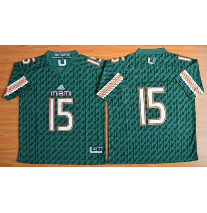 Miami Hurricanes #15 Brad Kaaya Green Stitched NCAA Jerseys