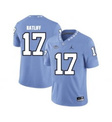 North Carolina Tar Heels 17 Anthony Ratliff Blue College Football Jersey