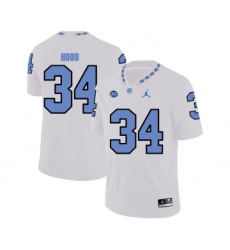 North Carolina Tar Heels 34 Elijah Hood White College Football Jersey