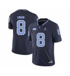 North Carolina Tar Heels 8 T.J. Logan Black College Football Jersey