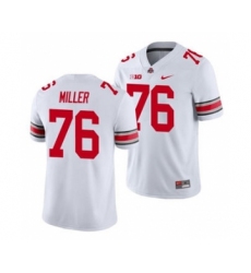 Men's Ohio State Buckeyes Harry Miller 76 White Game Football Jersey