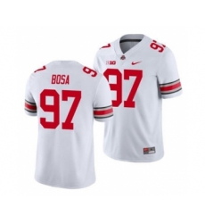 Men's Ohio State Buckeyes Nick Bosa White Football Playoff Game Jersey