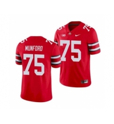 Men's Ohio State Buckeyes Thayer Munford 75 Scarlet Game Football Jersey