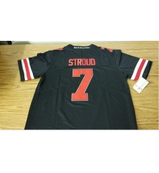 Ohio State Buckeyes #7 C.J. Stroud Black Scarlet 2021 College Football Jersey