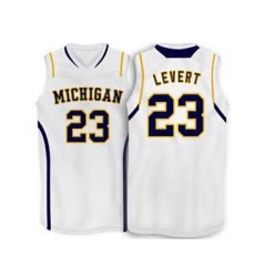 Michigan Wolverines #23 Caris Levert Basketball white Jersey