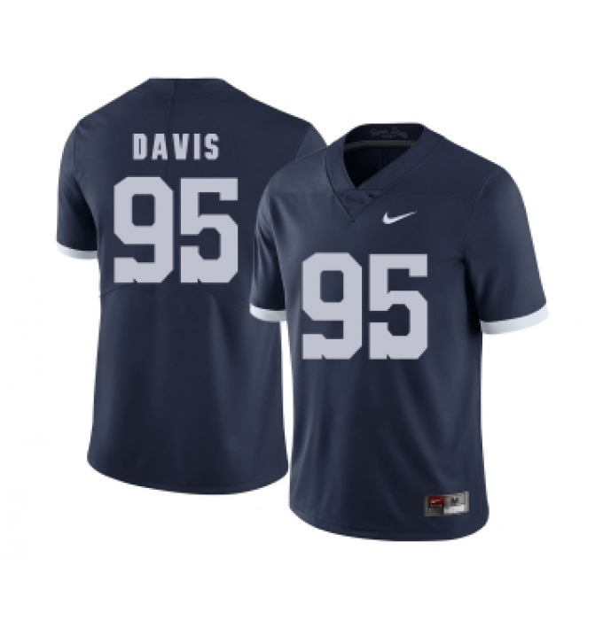 Penn State Nittany Lions 95 Tyler Davis Navy College Football Jersey