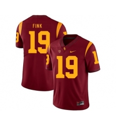 USC Trojans 19 Matt Fink Red College Football Jersey