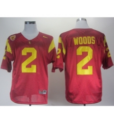 USC Trojans 2 Woods Red Pac-12 Patch Jerseys