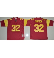 USC Trojans #32 O.J. Simpson Red Stitched NCAA Jersey
