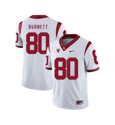 USC Trojans 80 Deontay Burnett White College Football Jersey