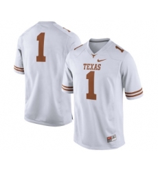 Texas Longhorns 1 White Nike College Jersey