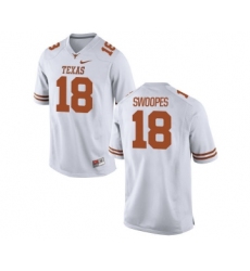 Texas Longhorns 18 Tyrone Swoopes White Nike College Jersey