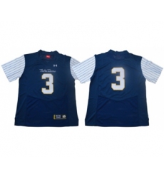 Fighting Irish #3 Joe Montana Navy Strip Limited Shamrock Series Stitched NCAA Jersey