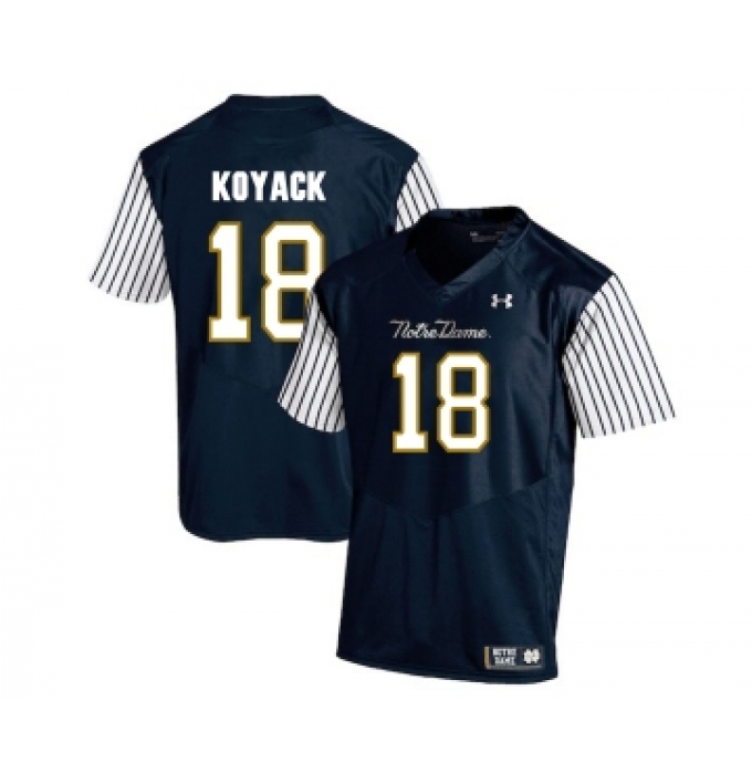 Notre Dame Fighting Irish 18 Ben Koyack Navy College Football Jersey