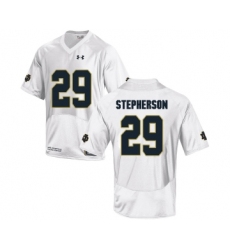 Notre Dame Fighting Irish 29 Kevin Stepherson White College Football Jersey