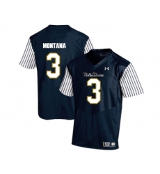 Notre Dame Fighting Irish 3 Joe Montana Navy College Football Jersey