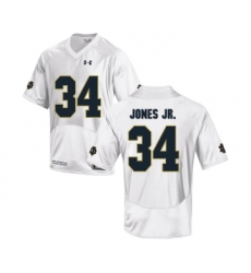 Notre Dame Fighting Irish 34 Tony Jones Jr. White College Football Jersey